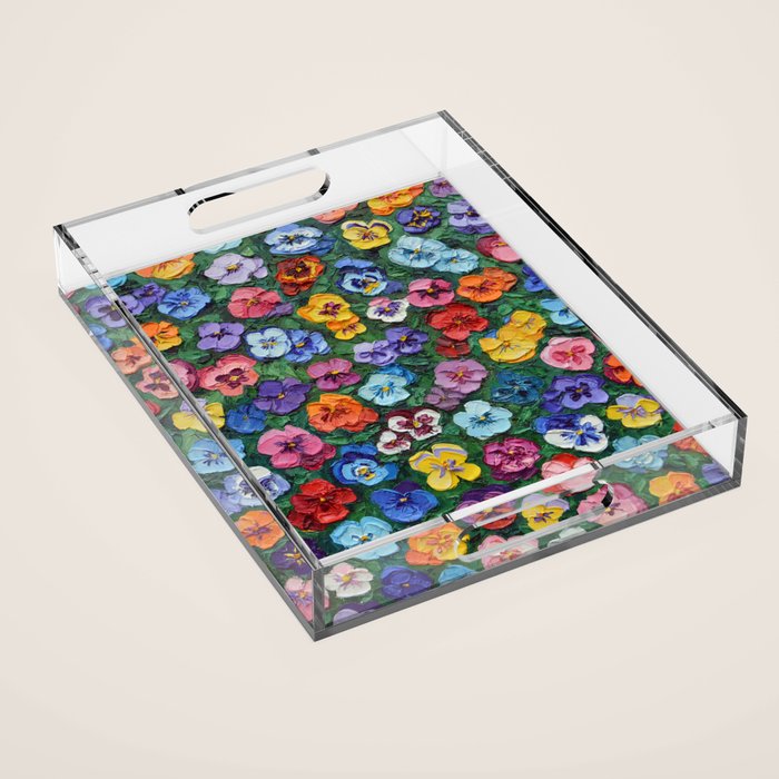 Pansy Gardn Acrylic Tray Gallery Image 1