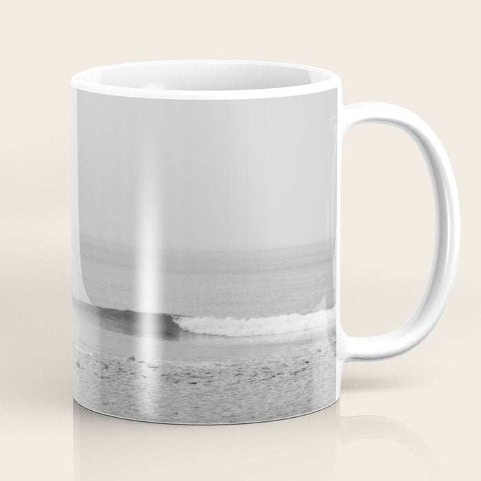 Surf Photography Print, Malibu California, Surf Art, Surf Decor, Black and White Print, Wall Art Coffee Mug Gallery Image 1