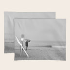 Surf Photography Print, Malibu California, Surf Art, Surf Decor, Black and White Print, Wall Art Placemat Gallery Image 1