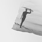 Surf Photography Print, Malibu California, Surf Art, Surf Decor, Black and White Print, Wall Art Pillow Sham Gallery Image 4
