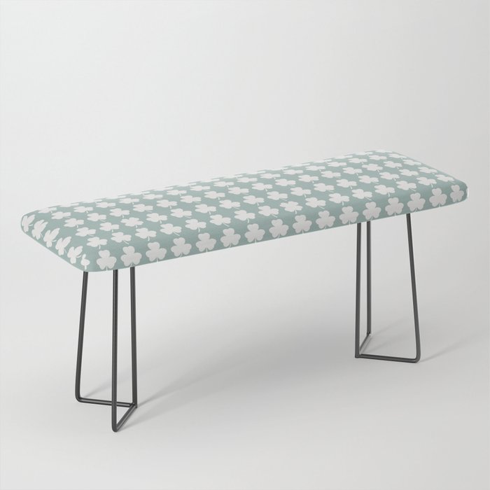 Clovers XXXI Sage Green Botanical Pattern Bench Gallery Image 1