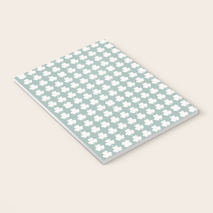 Clovers XXXI Sage Green Botanical Pattern Notebook Gallery Image 3