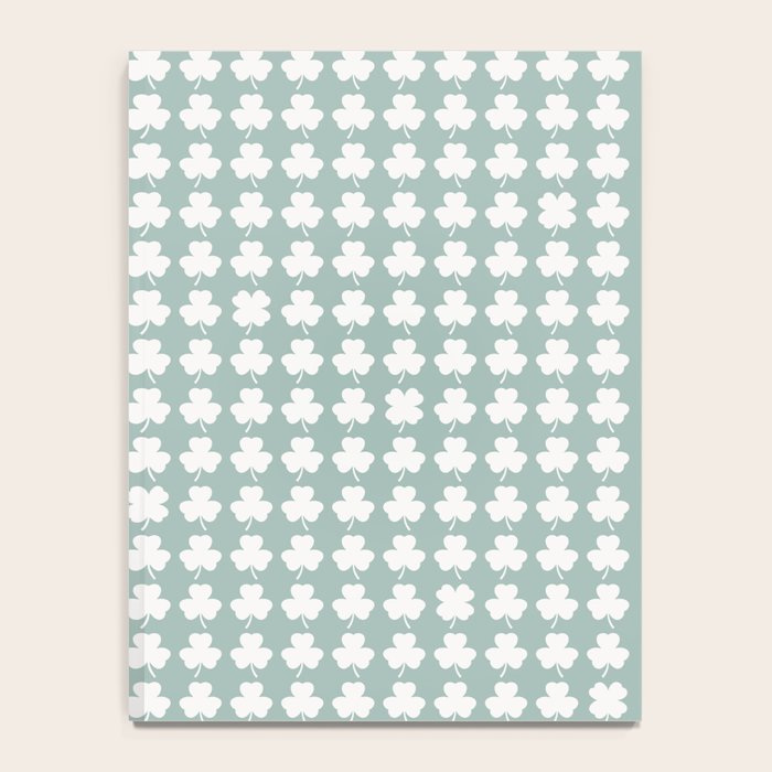 Clovers XXXI Sage Green Botanical Pattern Notebook Gallery Image 4