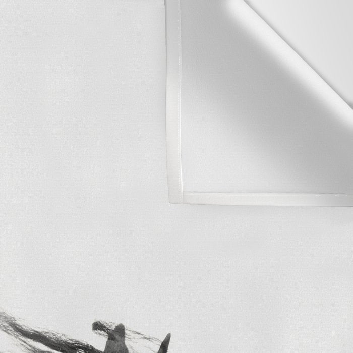 Wild Horse, Black and White Photography Wall Tapestry Gallery Image 3