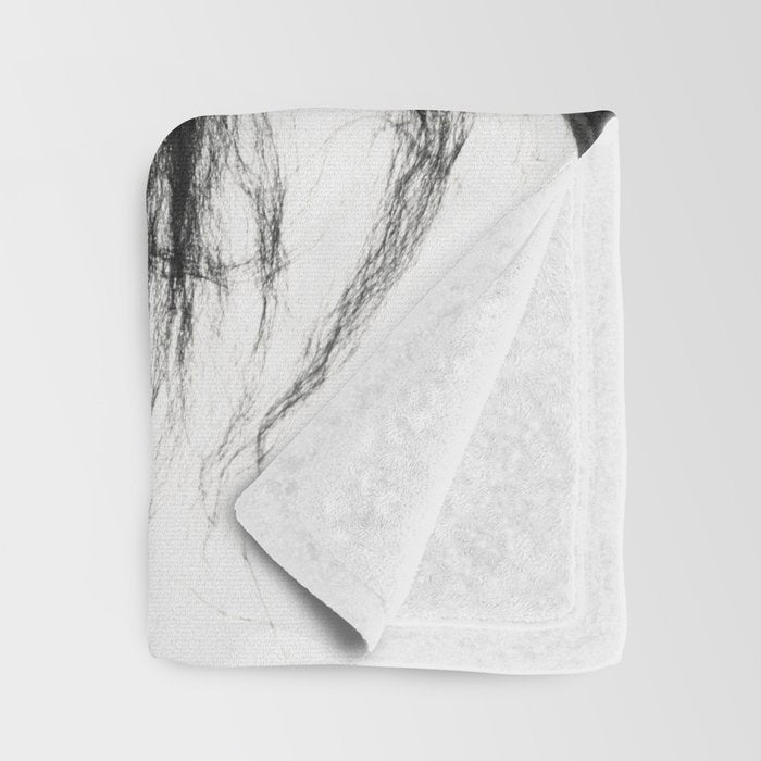 Wild Horse, Black and White Photography Throw Blanket Gallery Image 3