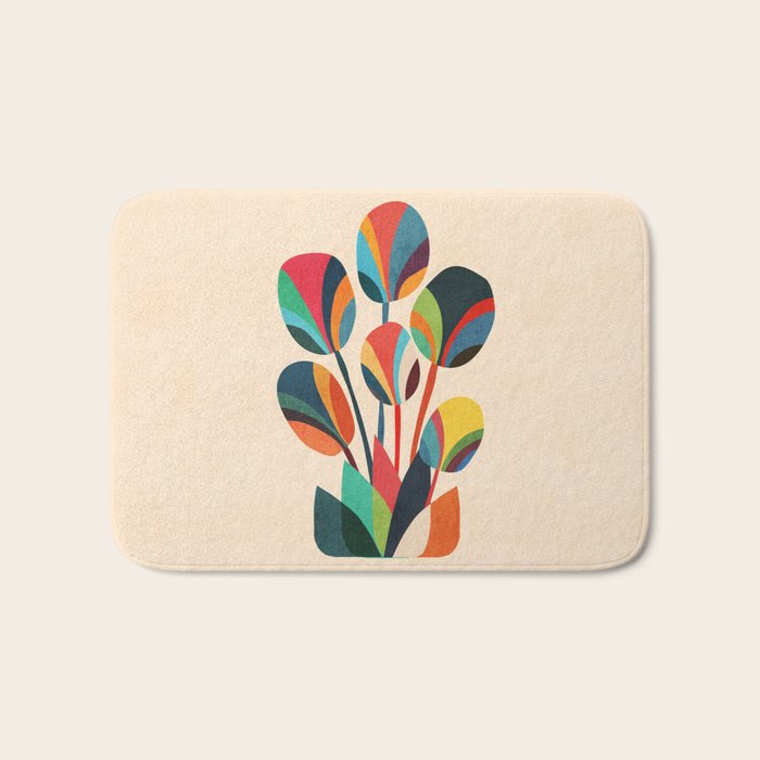 Ikebana - Geometric flower Bath Mat Gallery Image 1