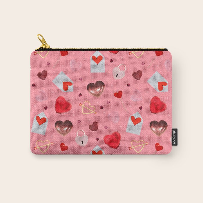Valentine Collage Print Carry All Pouch Gallery Image 1