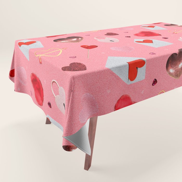 Valentine Collage Print Tablecloth Gallery Image 1