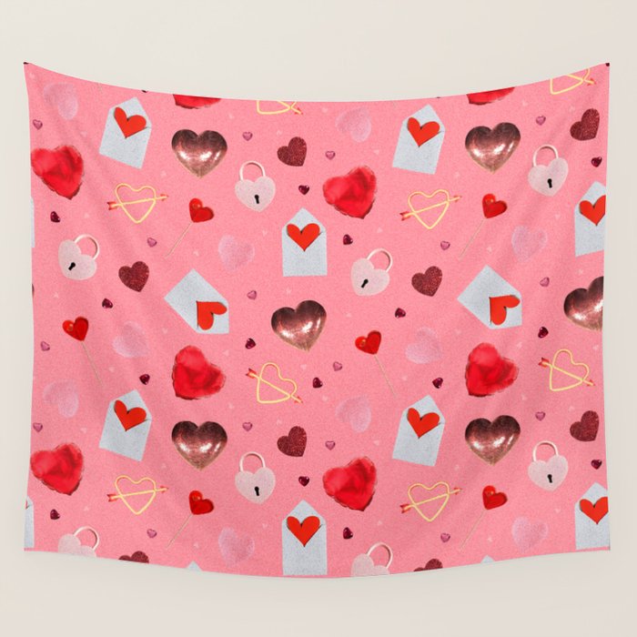 Valentine Collage Print Wall Tapestry Gallery Image 4
