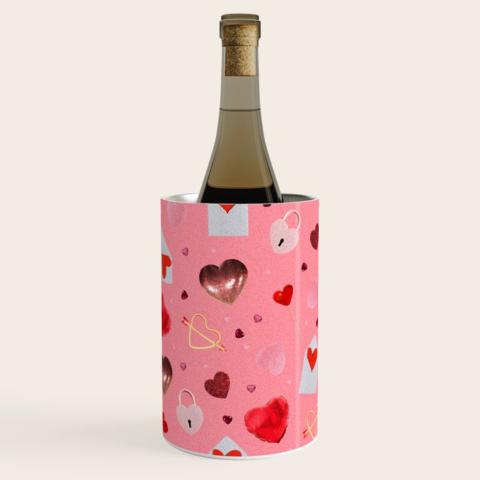 Valentine Collage Print Wine Chiller Gallery Image 1