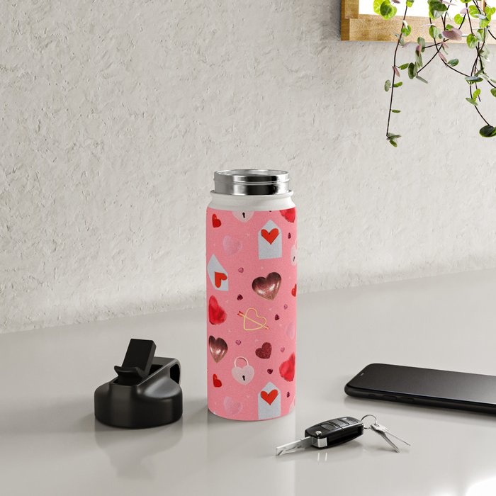 Valentine Collage Print Water Bottle Gallery Image 4