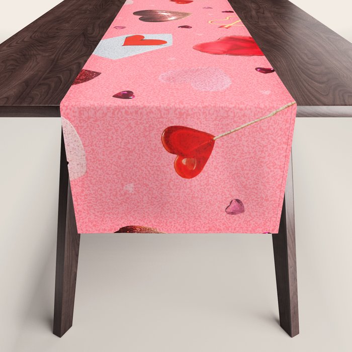 Valentine Collage Print Table Runner Gallery Image 1