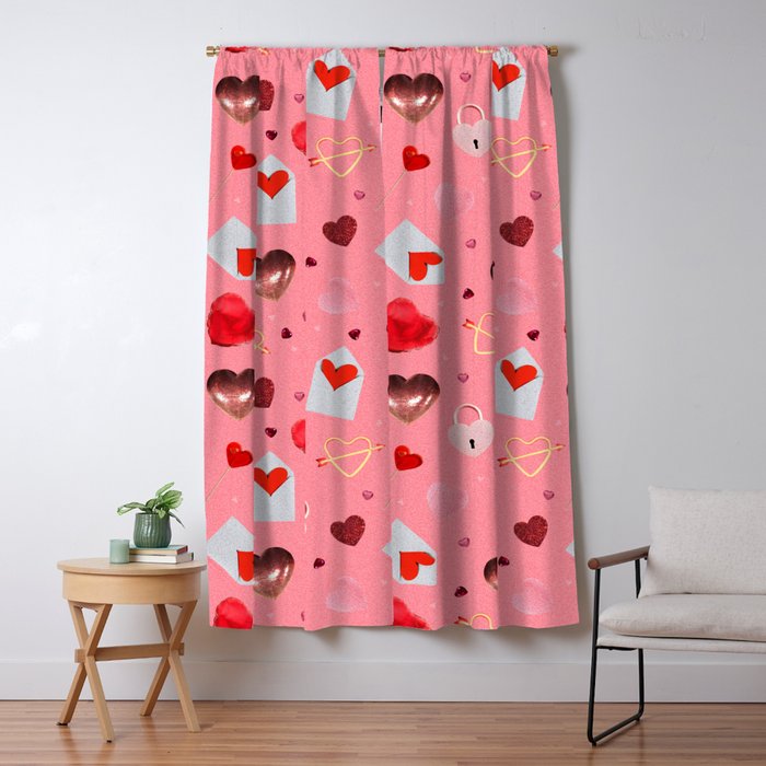 Valentine Collage Print Window Curtain Gallery Image 5