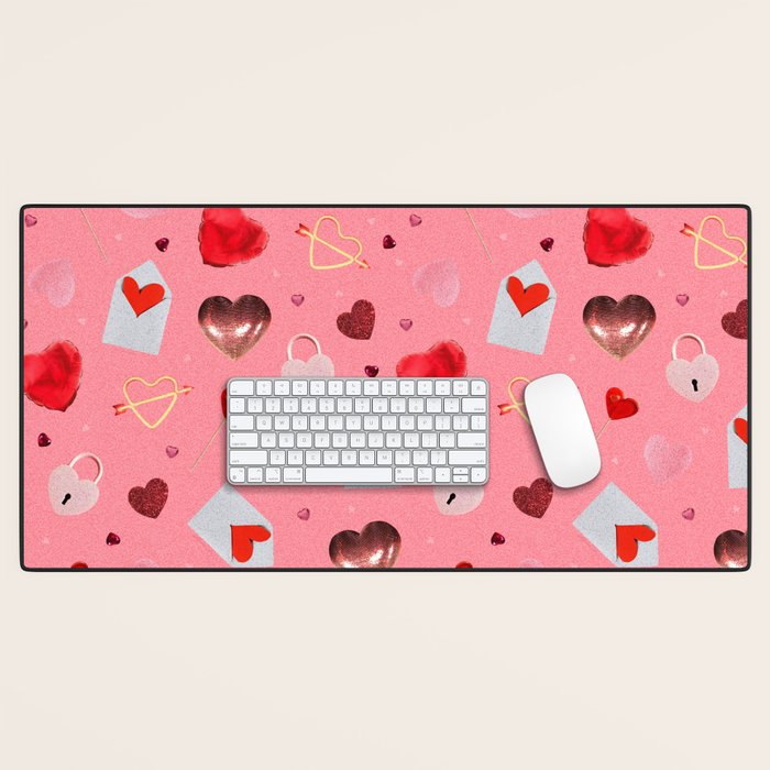 Valentine Collage Print Desk Mat Gallery Image 1