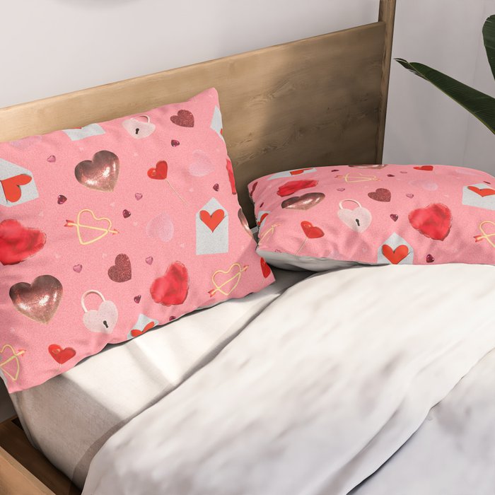 Valentine Collage Print Pillow Sham Gallery Image 2