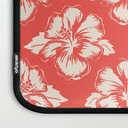 Red tropical summer flower art pattern Laptop Sleeve Gallery Image 3