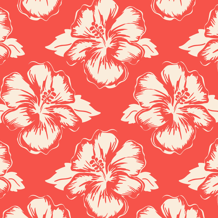 Red tropical summer flower art pattern Coffee Mug Gallery Image 2