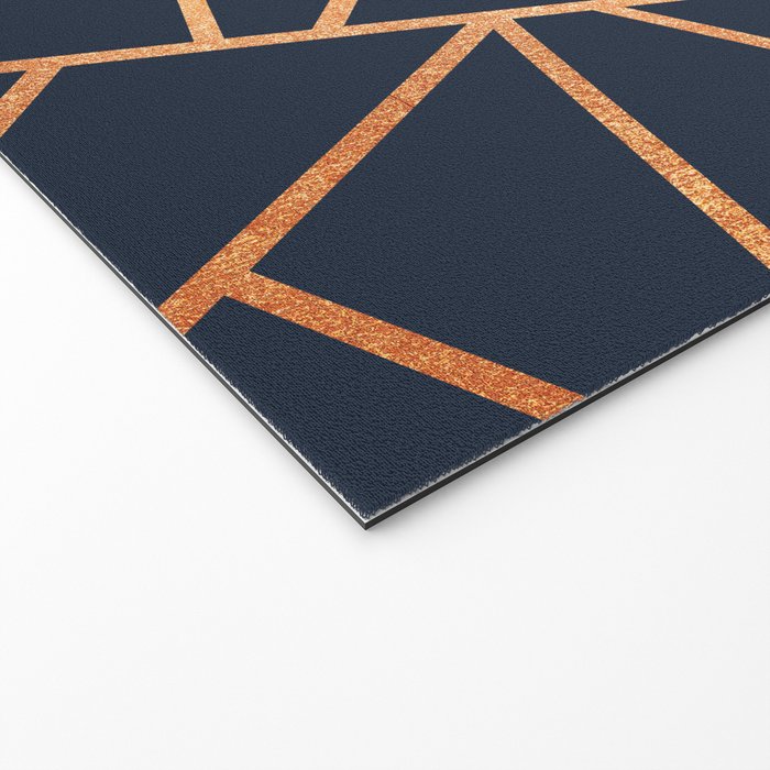 Copper and Midnight Navy Welcome Mat Gallery Image 2