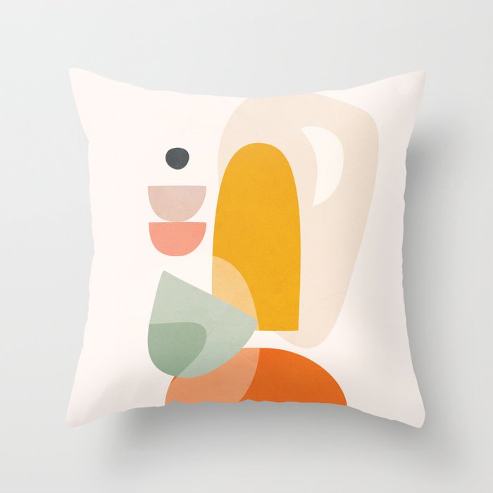 Playful Geometry 04 Throw Pillow Gallery Image 1