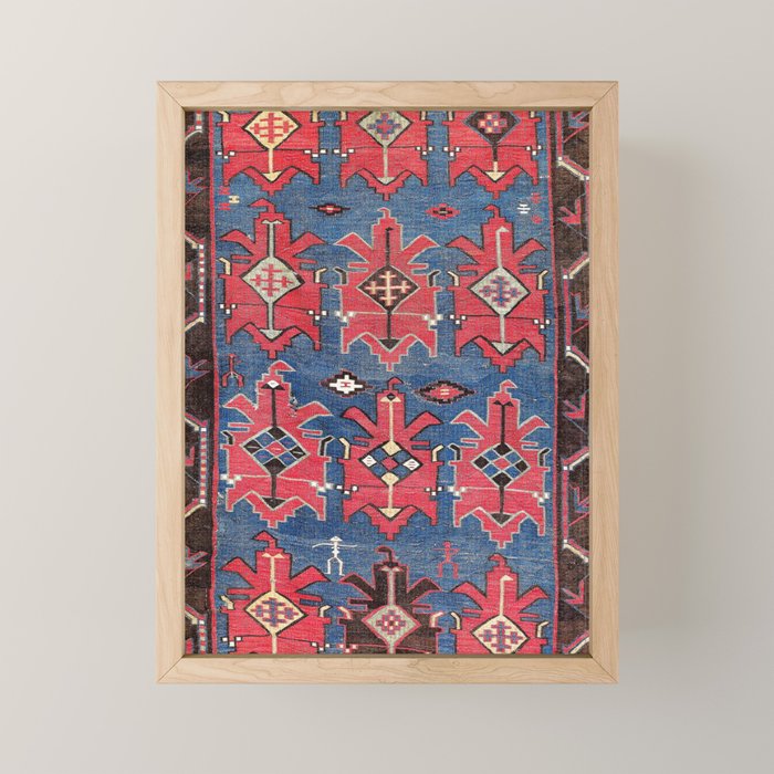 Davaghin Daghestan Northeast Caucasus Kilim Print Mini Art Print Gallery Image 1