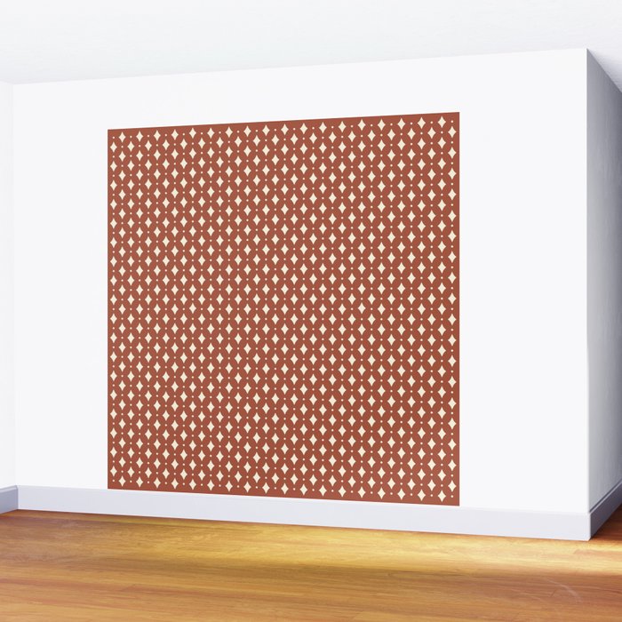 Vintage Stars X Brick Red Wall Mural Gallery Image 2