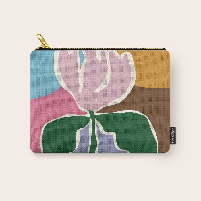 Retro minimal flower II Carry All Pouch Gallery Image 1