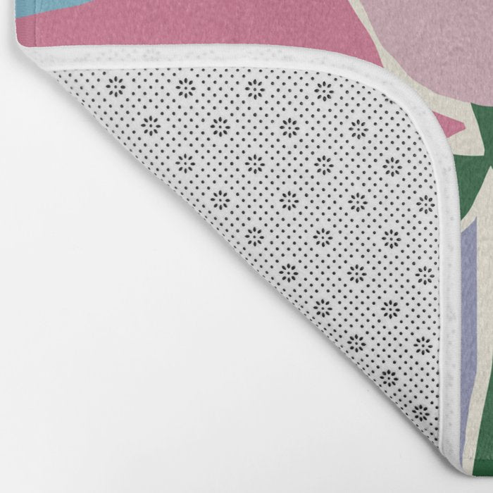 Retro minimal flower II Bath Mat Gallery Image 2