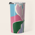 Retro minimal flower II Travel Mug Gallery Image 3