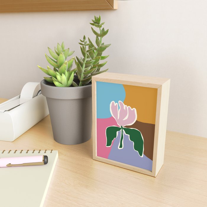 Retro minimal flower II Mini Art Print Gallery Image 2