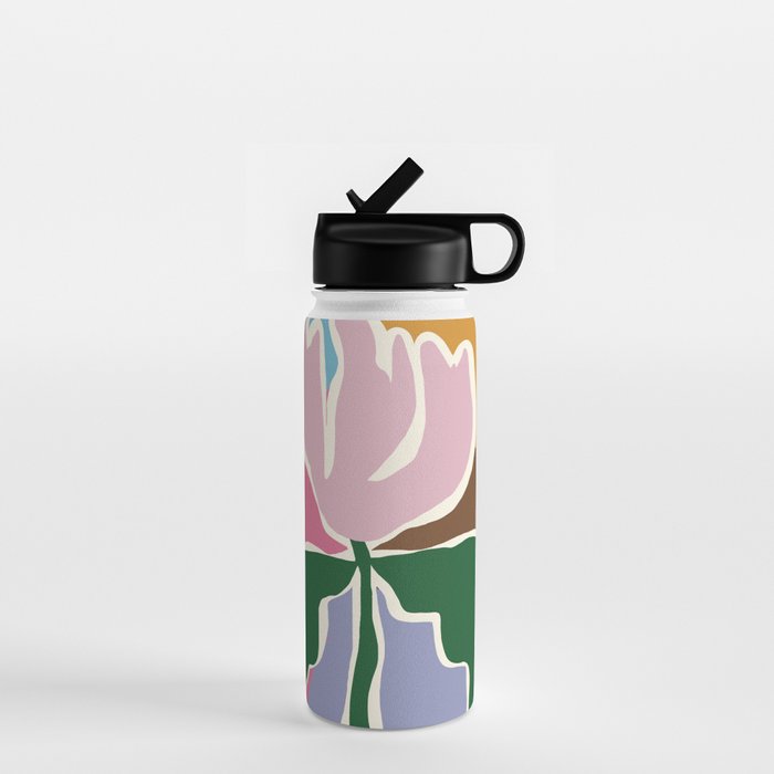 Retro minimal flower II Water Bottle Gallery Image 1