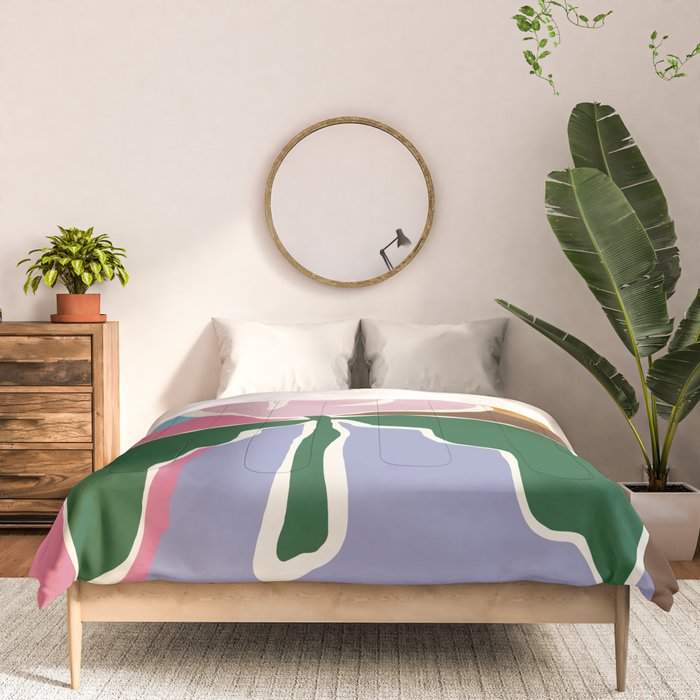 Retro minimal flower II Comforter Gallery Image 3