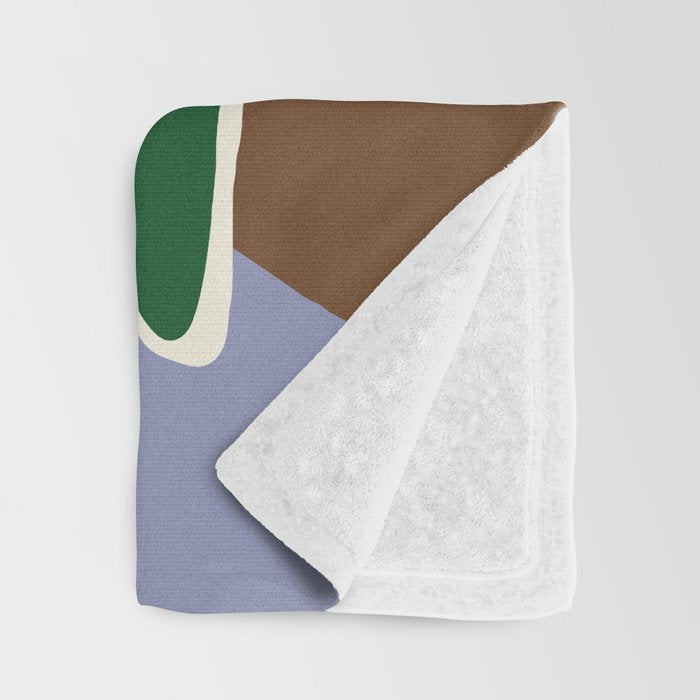 Retro minimal flower II Throw Blanket Gallery Image 3
