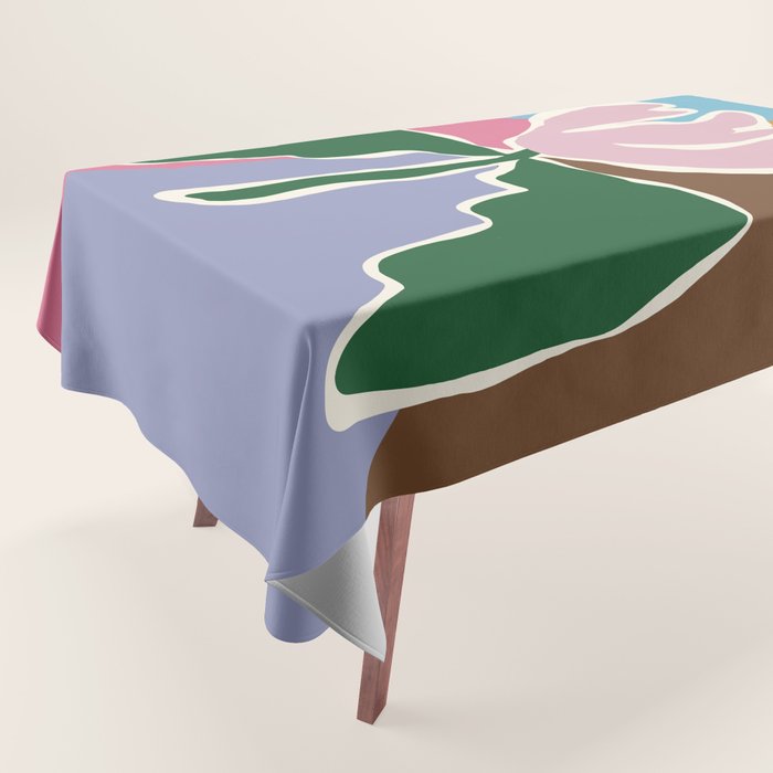 Retro minimal flower II Tablecloth Gallery Image 1