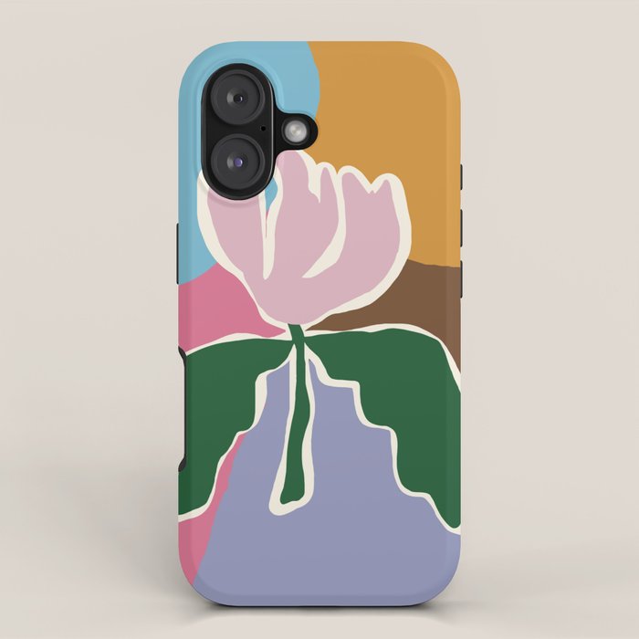 Retro minimal flower II iPhone Case Gallery Image 1