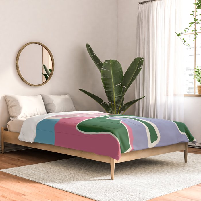 Retro minimal flower II Comforter Gallery Image 2