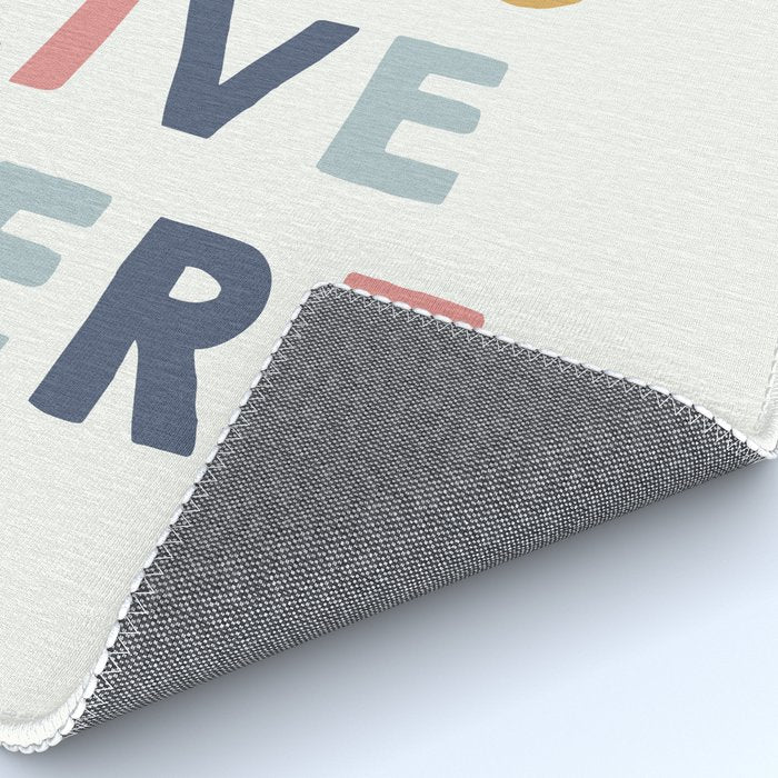 Cool Kids Live Here, inspirational quote  Rug Gallery Image 4