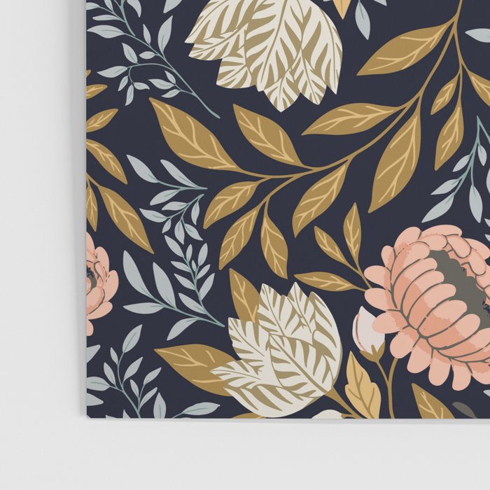 William Morris Inspired Butterfly Pattern - Midnight Garden Poster Gallery Image 3