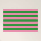 Bold Fun Stripes Green and Pink Simple Colorful Pop Pattern Welcome Mat Gallery Image 1