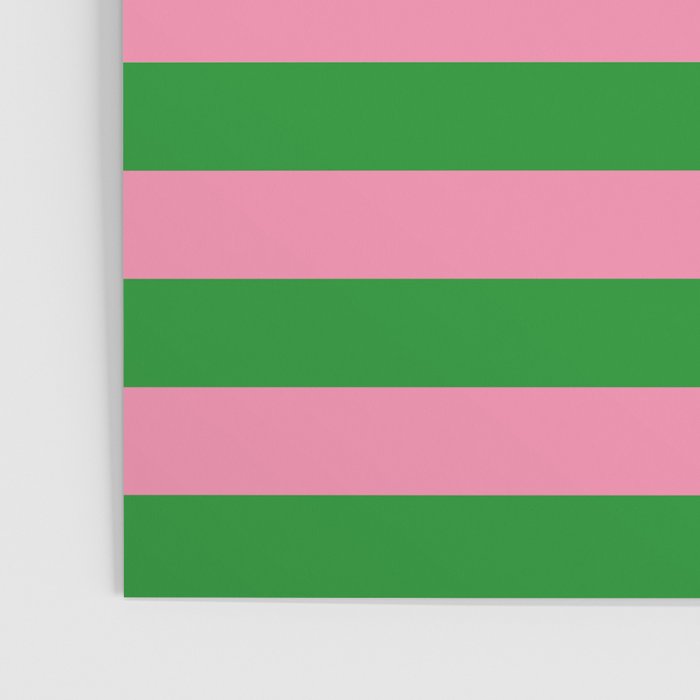 Bold Fun Stripes Green and Pink Simple Colorful Pop Pattern Poster Gallery Image 3