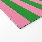 Bold Fun Stripes Green and Pink Simple Colorful Pop Pattern Welcome Mat Gallery Image 2