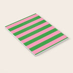 Bold Fun Stripes Green and Pink Simple Colorful Pop Pattern Notebook Gallery Image 3