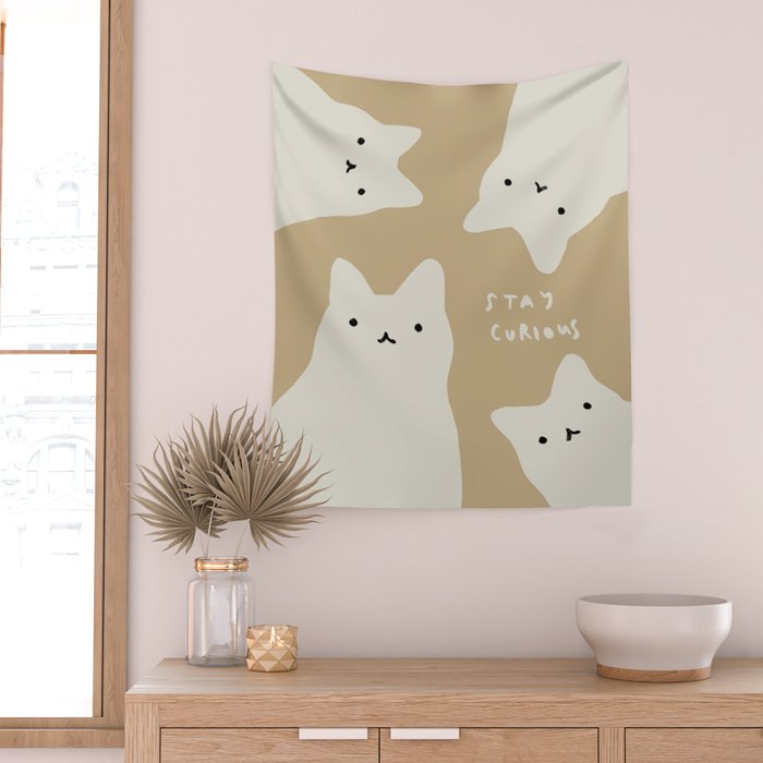 The Curious Cats Wall Tapestry Gallery Image 2