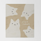 The Curious Cats Throw Blanket Gallery Image 2