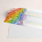T-Rex Dinosaur Rainbow Puke Taste the Rainbow Watercolor Wrapping Paper Gallery Image 2
