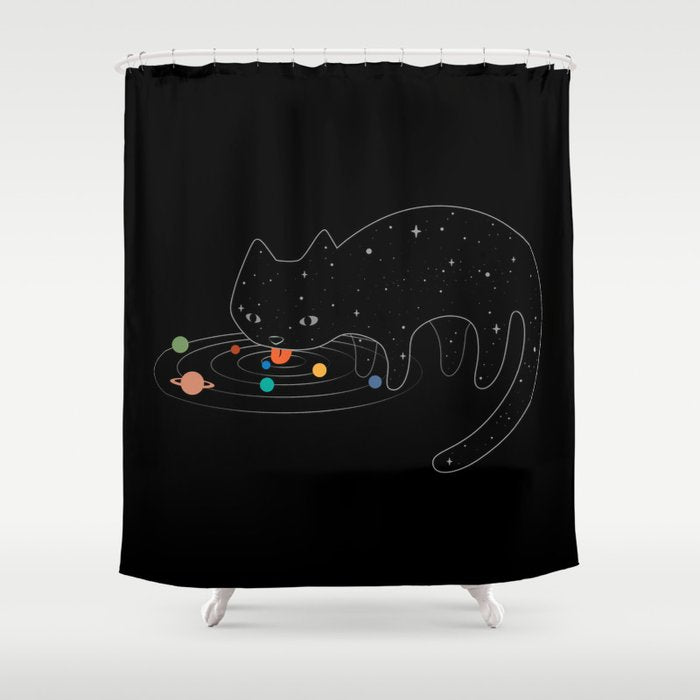Cat Landscape 117: Catstronomy Shower Curtain Gallery Image 1