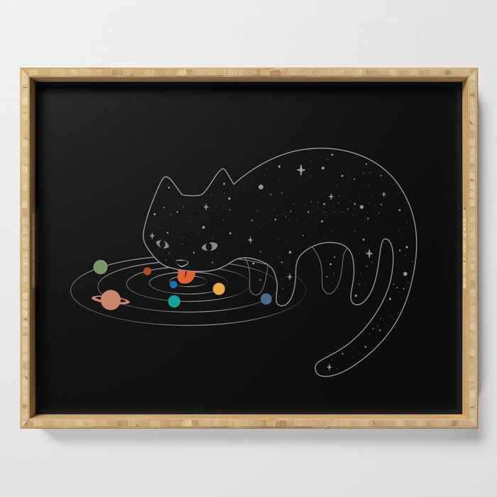 Cat Landscape 117: Catstronomy Serving Tray Gallery Image 1