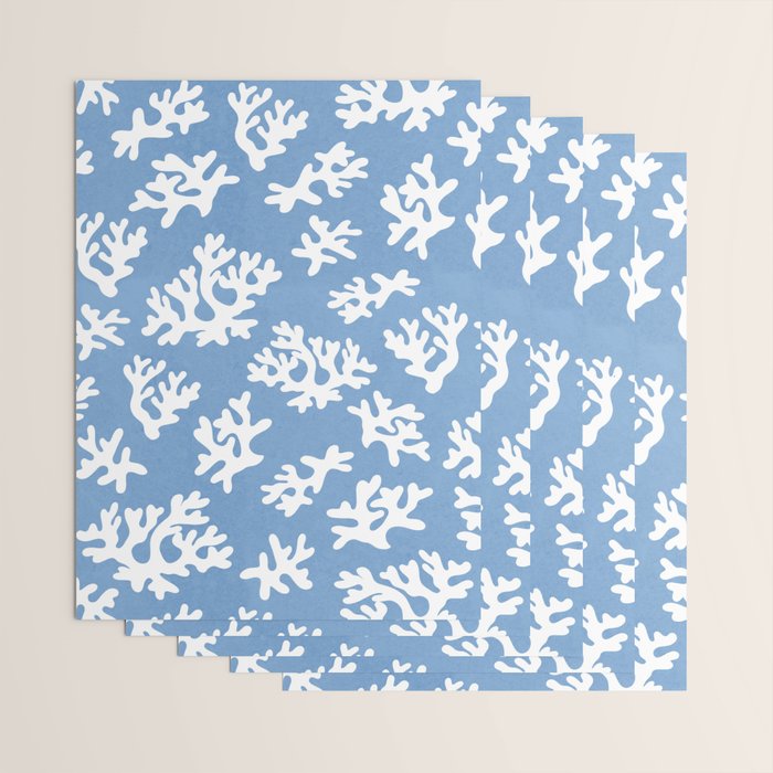 Coral Reef - denim blue Wrapping Paper Gallery Image 3