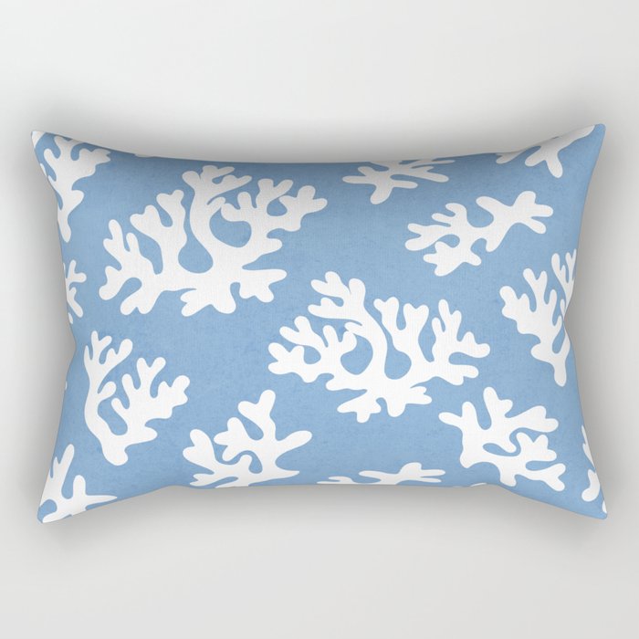 Coral Reef - denim blue Rectangular Pillow Gallery Image 2