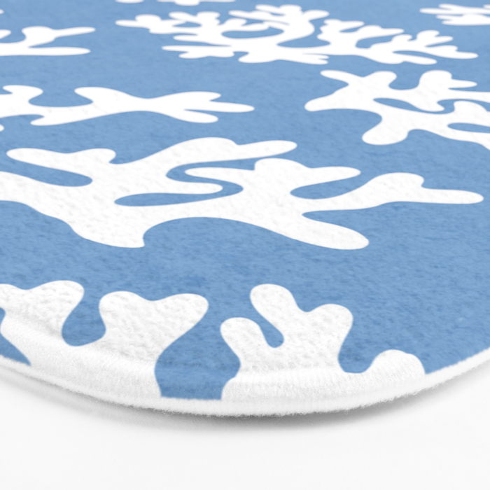 Coral Reef - denim blue Bath Mat Gallery Image 3