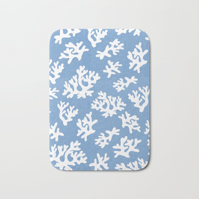 Coral Reef - denim blue Bath Mat Gallery Image 1